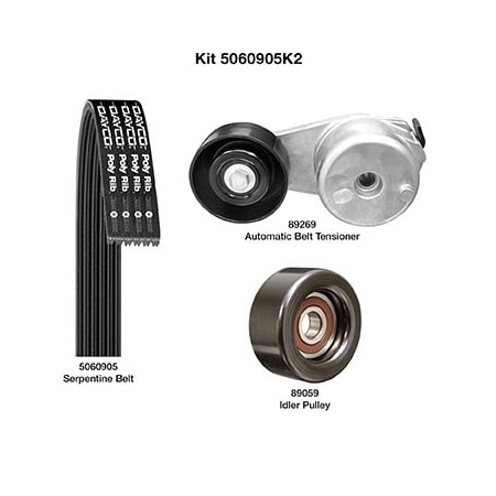 Dayco 02-06 Chevrolet Gmc Isuzu Oldsmobile Fead Kits, 5060905K2 5060905K2